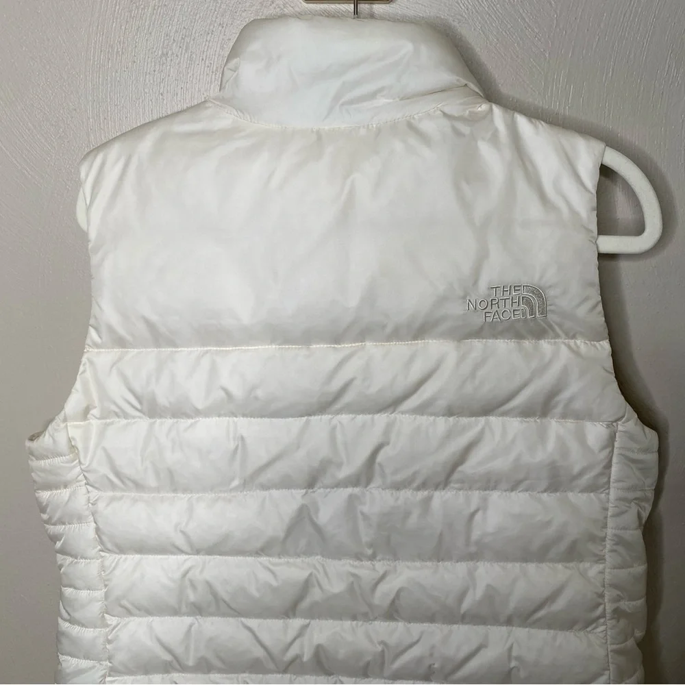 NORTH FACE Ivory / Off-white Puffer Quilted Vest - size Large - Picture 12 of 13